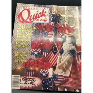 Craftway Publication Cross Stitch Quick & Easy June/July 1991 Magazine L11 In.